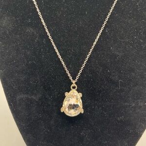 Bb Lila Silver Tear Drop Necklace